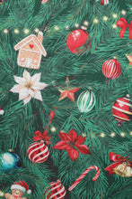 Indlæs billede til gallerivisning Scarlette Grøn Langærmet med Juletræprint🎄