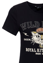 Indlæs billede til gallerivisning Royal Kitten Club - Sort T-shirt ☘️❤️