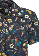Indlæs billede til gallerivisning Hawaiian økologisk bomuldsskjorte - Sort 🌻