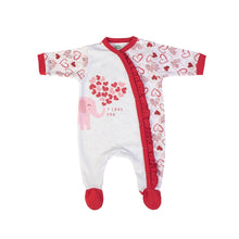 Indlæs billede til gallerivisning Økologisk Sparkedragt med hjerter ☘️