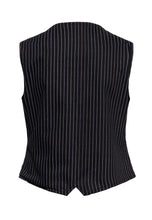 Indlæs billede til gallerivisning Pinstripe vest: Sort - DAME