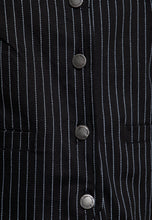 Indlæs billede til gallerivisning Pinstripe vest: Sort - DAME