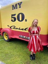 Indlæs billede til gallerivisning Gosia Stardust Stripe Swing Kjole❤️☘️