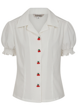 Indlæs billede til gallerivisning Sally Cherry Skjorte - Hvid ☘️