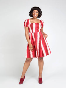 Gosia Stardust Stripe Swing Kjole❤️☘️