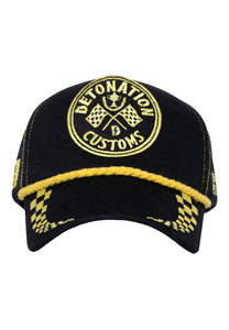 Trucker Cap «Detonation Customs»: Sort / En størrelse