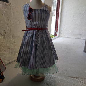 Blue gingham børne kjole 🌻