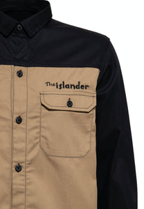 The Islander langærmet arbejdstøjsskjorte: Sort  skjorte ☘️