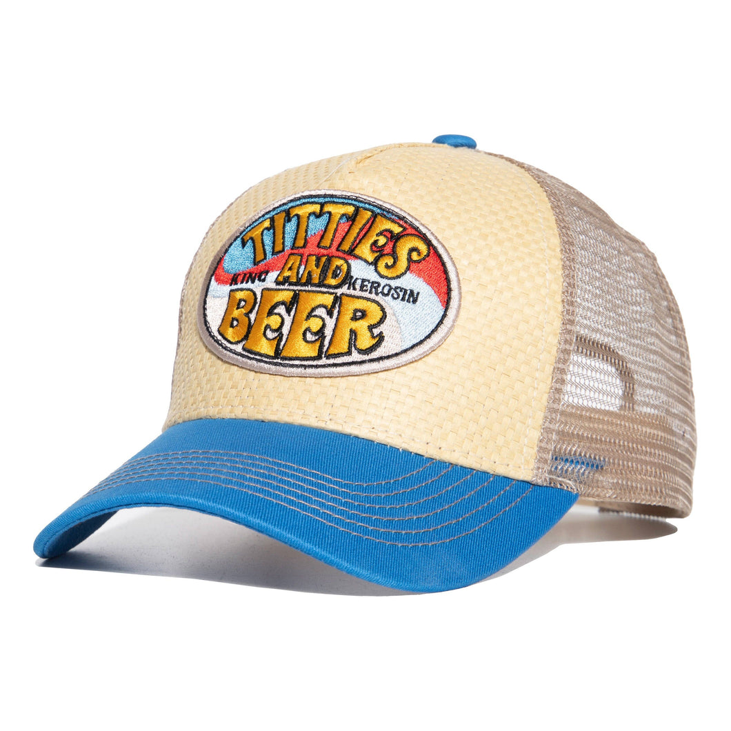 Titties & Beer Trucker Cap - Beige