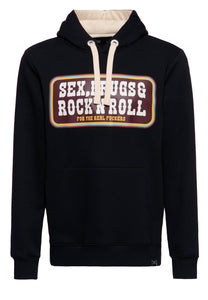 Sex, stoffer og rock 'n' roll -  Sort - Hættetrøje ☘️