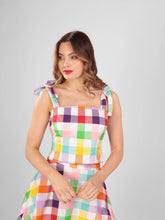 Indlæs billede til gallerivisning Ylenia Rainbow Gingham Top❤️
