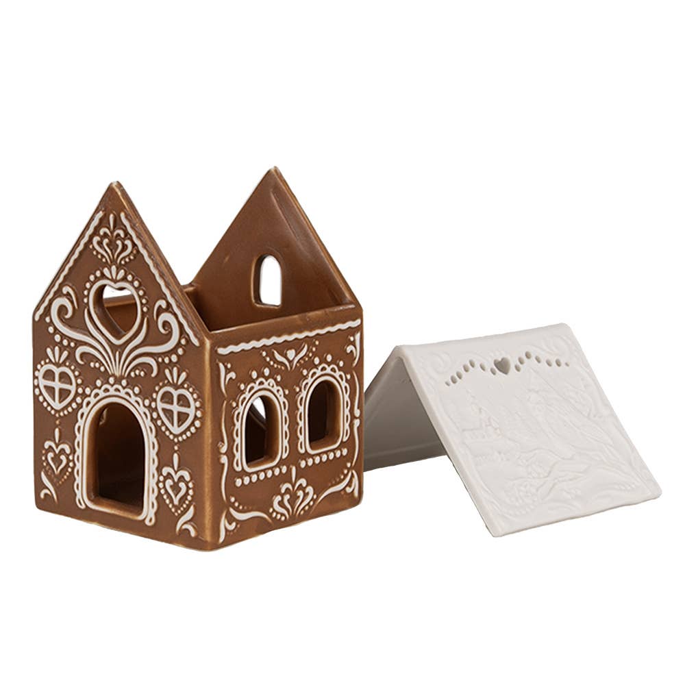 Pepperkagehus 7x8x9 cm til fyrfadslys