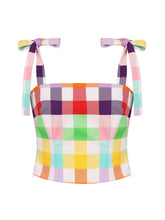 Indlæs billede til gallerivisning Ylenia Rainbow Gingham Top❤️
