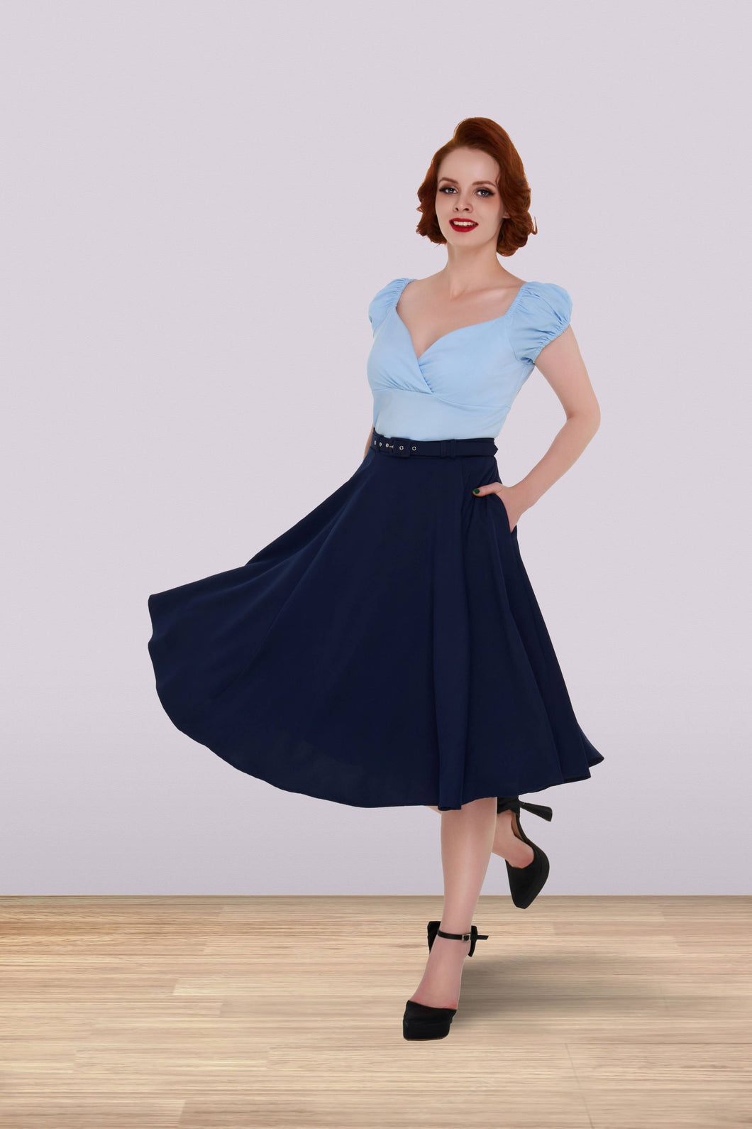 Rita Bluse - Lyseblå ❤️