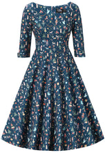 Indlæs billede til gallerivisning Scarlette Mørkeblå Nøddeknækker kjole🎄
