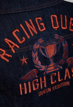 Indlæs billede til gallerivisning Denimkjole 'Racing Queen' i mørkeblå
