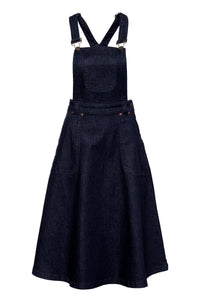 Denimnederdel i workwear-look
