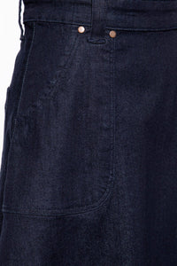 Denimnederdel i workwear-look