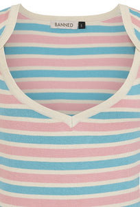 Vivian striber - bluse