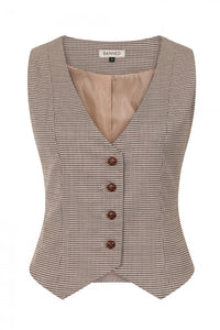Hallie Houndstooth Vest