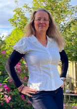 Indlæs billede til gallerivisning Jane - skjortebluse - hvid ☘️
