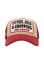 Indlæs billede til gallerivisning Trucker Cap «Titties, Beer &amp; Choppers» ☘️
