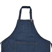 Indlæs billede til gallerivisning Køkkenforklæde 77x68 cm Blå Polyester
