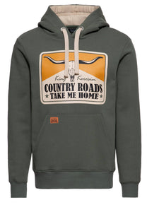 Country Roads - Oliven-grøn - Hættetrøje ☘️