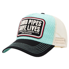 Indlæs billede til gallerivisning Trucker Cap 'Loud Pipes Save Lives' i Turkis: One Size

