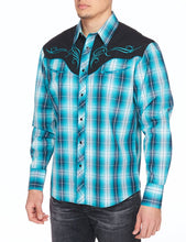 Indlæs billede til gallerivisning Blake -Herreskjorte med vestlig cowboybroderi 🍋
