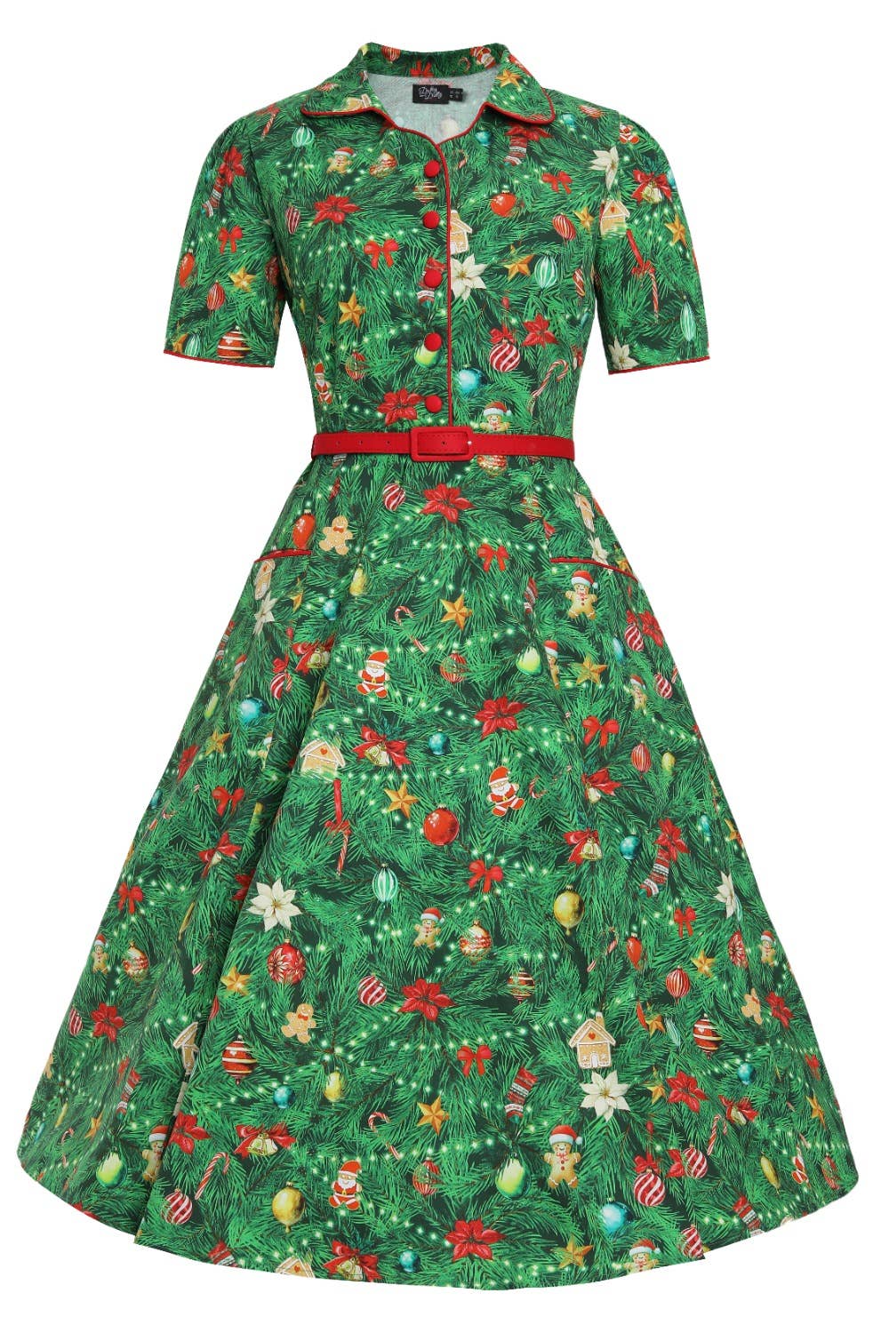 Mabel Juletræ Skjortekjole🎄