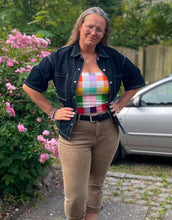 Indlæs billede til gallerivisning Ylenia Rainbow Gingham Top❤️
