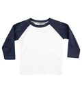 Indlæs billede til gallerivisning Baseball Tee  Junior - Hvid/Navy

