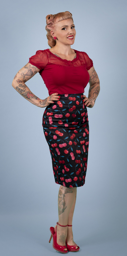 Falda - Kirsebær nederdel