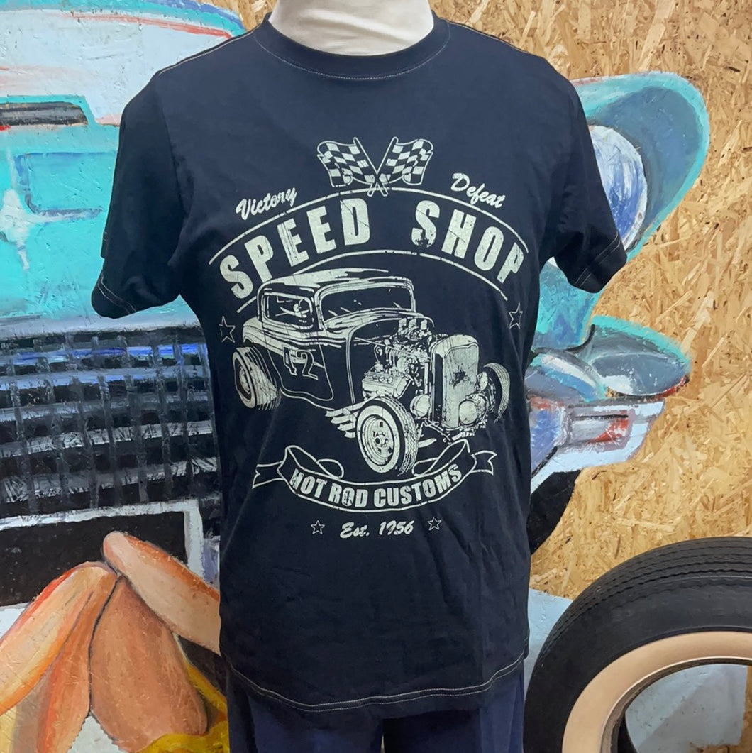 Speed Shop Hot Rod Customs- t-shirt sort
