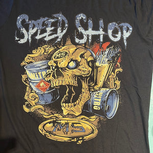 Speed Shop Skull - t-shirt sort