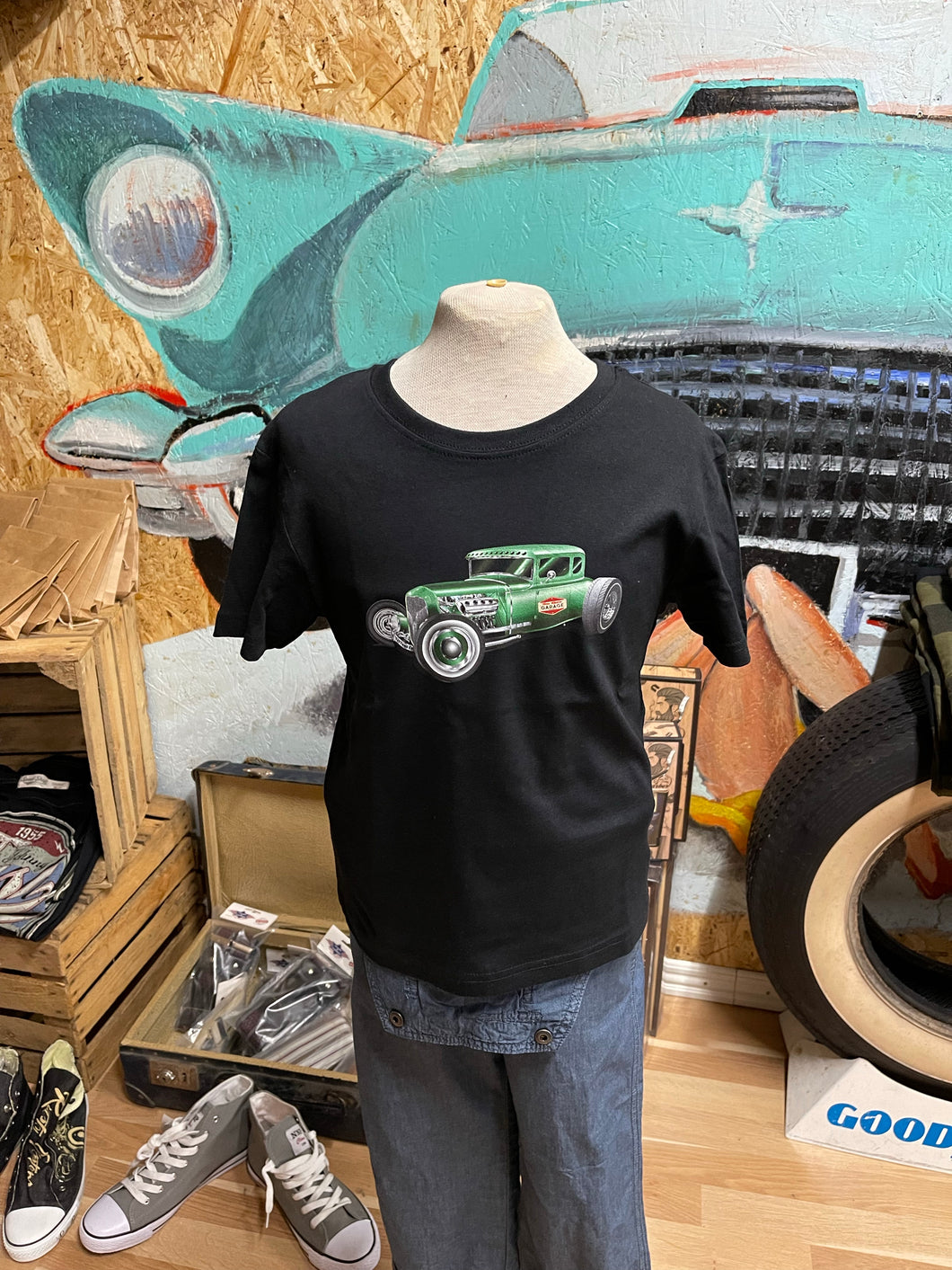 Grøn Hot Rod - t-shirt