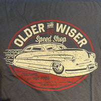 Older and Wiser speed shop - t-shirt grå