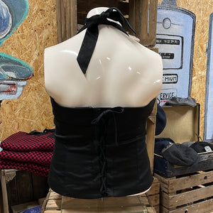 Halterneck top - Sort
