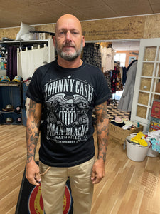 Johnny Cash -man in Black - t-shirt sort