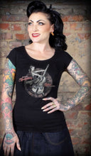 Indlæs billede til gallerivisning Rockabilly rebel t-shirt dame
